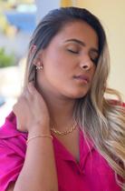 Semijoia - Brinco Ear Jacket Pérolas e Zircônia