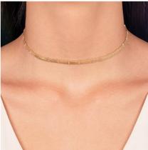 Semijoia - Choker Corrente Detalhada Lisa Semijoia - Choker Corrente Detalhada Lisa