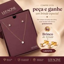 Semijoia Luxo Conjunto Ponto Luz Colar Brincos Banho de Ouro 18K Presente Feminino Semijoia Luxo Conjunto Ponto Luz Colar Brincos Banho de Ouro 18K Presente Feminino