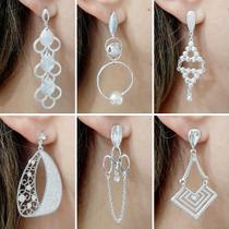 Semijoias Banhadas A Prata Combo Com 8 Peças - Jady Joias