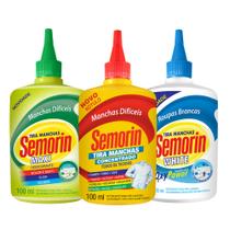 Semorin Combo Sem Manchas 3 Tira manchas 100ml cada Semorin Combo Sem Manchas 3 Tira manchas 100ml cada