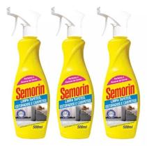 Semorin Limpa Tapetes, Estofados Carpetes Gatilho 3un 500ml Semorin Limpa Tapetes, Estofados Carpetes Gatilho 3un 500ml