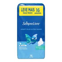 Sempre livre absorvente adapt plus ultra suave com abas de 16 unidades