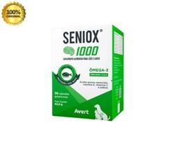 Seniox 1000 Suplemento Alimentar para Cães Gatos Ômega-3 AVERT 30 Cápsulas
