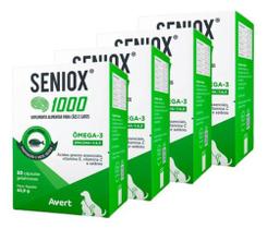 Seniox 1000 Suplemento Cães Cão E Gatos Ômega-3 30 Cap Kit 4