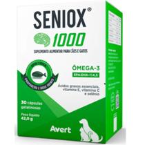 Seniox 1000mg Suplemento Alimentar Para Cães e Gatos Avert 30 cápsulas
