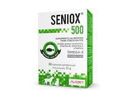 Seniox 500 mg - 30 cápsulas - suplemento cães e gatos