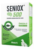 Seniox 500 Mg Avert 30 Cápsulas Suplemento Cachorro E Gatos