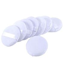 Senkary 8 Pack Algodão em Pó Puffs 2,36 polegadas Makeup Puff Pads para Compactos, Loose Face Powder, Branco