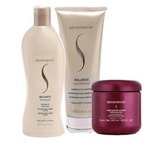 Senscience Balance Shampoo 280ml e Condicionador 240ml e Inner Intensif Moisturizing 500ml