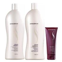 Senscience Smooth Shampoo + Condicionador 1L + Inner Restore 200ml