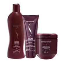 Senscience True Hue Shampoo 280ml + Condicionador 240ml + Máscara Inner Hidratação 500ml