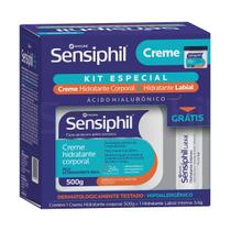 Sensiphil Creme 500g + Hidratante Labial Ácido Hialurônico 3,6g