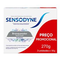 Sensodyne Branqueador Extra Fresh Anti Tartado com 3 Unid. de 90g