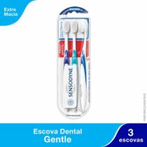 Sensodyne Gentle Escova Dental Para Dentes Sensíveis - Kit Promocional Escova De Dente - 3 Unidades