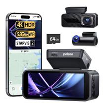 Sensor Dash Cam Pelsee P1 Pro frontal e traseiro 4K STARVIS 2