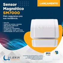 Sensor de Abertura S/ Fio 433mhz SM7000 LIDER Sensor de Abertura S/ Fio 433mhz SM7000 LIDER