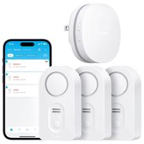 Sensor de água Govee WiFi, pacote com 3 detectores de vazamento inteligentes, alarme de 100dB Sensor de água Govee WiFi, pacote com 3 detectores de vazamento inteligentes, alarme de 100dB