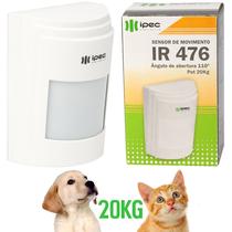 Sensor de Alarme Presença Movimento Infravermelho Com Fio Pet 20kg IR476 IPEC Sensor de Alarme Presença Movimento Infravermelho Com Fio Pet 20kg IR476 IPEC