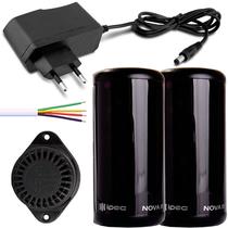Sensor de Barreira Ativo Feixe Simples + Sirene + Fonte 12V 2A + Cabo Flexível 4 vias 30 metros Sensor de Barreira Ativo Feixe Simples + Sirene + Fonte 12V 2A + Cabo Flexível 4 vias 30 metros