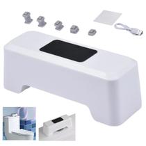 Sensor de Descarga Inteligente Automatico Bateria Recarregavel USB Privada Vaso Sanitario Banheiro Lavabo Casa Hotel Restaurante Loja Comercial Reside