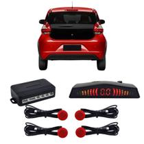 Sensor De Estacionamento 4 Pontos First Option 22Mm Vermelho