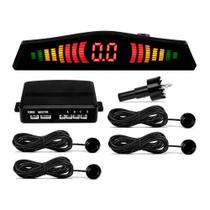 Sensor de Estacionamento Automotivo para Carro Universal 4 sensores e display Preto