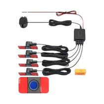 Sensor De Estacionamento Automotivo Plano 13mm Preto, Prata E Branco (Pacote Com 4) - Alarme De Ré
