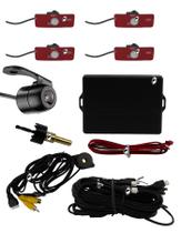 Sensor De Estacionamento para Multimídia OEM Orbe - Acabamento 4 Sensores + Câmera de Ré Colorida Sensor De Estacionamento para Multimídia OEM Orbe - Acabamento 4 Sensores + Câmera de Ré Colorida