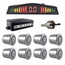 Sensor de Estacionamento Ré 8 Sensores Prata E-tech