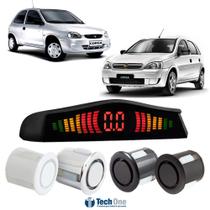 Sensor De Estacionamento Ré Display Led Chevrolet Corsa - Tech One