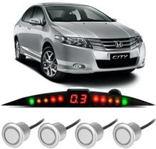 Sensor De Estacionamento Ré Visor Slim Honda City - Todos - Tech One