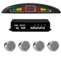 Sensor de Estacionamento Tiger Prata c/Display e Aviso Sonoro