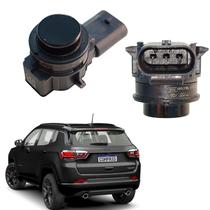 Sensor de Estacionamento Traseiro Jeep Compass Limited 2016 2017 2018 2019 2020 Preto Carbon Original