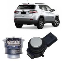 Sensor de Estacionamento Traseiro Jeep Compass Trailhawk 2016 2017 2018 2019 2020 Prata Billet Original