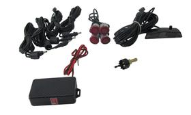 Sensor De Estacionamento Vermelho 4 Pontos Com Visor De Led Banbo 18MM Sobrepor Universal - Marca Memorial - Codigo PS500VM - PS500VM