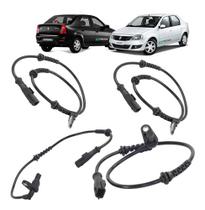 Sensor de freio abs renault sandero logan 1.0 1.6 2008 á 2013 kit c/4 dianteiro traseiro ld/le
