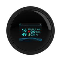 Sensor De Gás Natural 2.4G Wifi Com Alarme Inteligente Tuya E Display Digital LCD Para Detecção De
