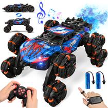 Sensor de gestos RC Stunt Car Sunrad 8WD com spray e luz para crianças