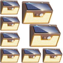 Sensor de movimento impermeável Solar Lights Peasur 140LED, pacote com 8