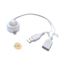 Sensor De Movimento Infravermelho PIR Ajustável Com Conector USB DC 5V 12V 24V Para Fita De LED E