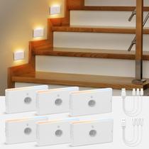 Sensor de movimento recarregável Stair Light wowatt White, pacote com 6