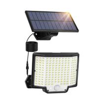 Sensor de Movimento Solar com Controle Remoto - À Prova D'Água - 3 Modos - 172 LEDs