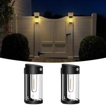 Sensor de movimento Solar Fence Lights btfarm 7x5,5 cm, pacote com 2 Sensor de movimento Solar Fence Lights btfarm 7x5,5 cm, pacote com 2