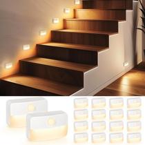 Sensor de movimento Stair Light Guankai, pacote com 16 unidades, operado por bateria