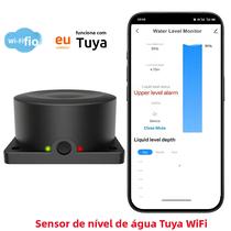 Sensor De Nível De Água Ultrassônico WiFi Com Alerta via APP, Compatível Com Tuya Smart, Adaptador Sensor De Nível De Água Ultrassônico WiFi Com Alerta via APP, Compatível Com Tuya Smart, Adaptador