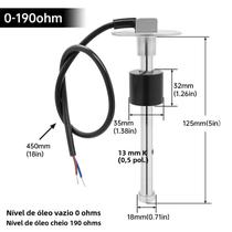 Sensor De Nível De Combustível Universal De 100mm a 500mm, Medidor De 0 a 190 Ohm Para Carro, Barco