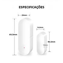 Sensor De Porta Inteligente WiFi Zigbee Controle Pelo App Tuya Smartlife Detector De Abertura E Sensor De Porta Inteligente WiFi Zigbee Controle Pelo App Tuya Smartlife Detector De Abertura E