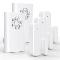 Sensor de porta sem fio Chime AMHEY, alcance de 500 pés com 2 receptores