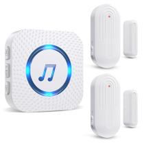 Sensor de porta sem fio Chime SanJie, alcance de 500 ml com 2 sensores